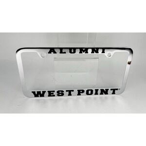 West Point Alumni Metal License Plate Frame Chrome / Brass
